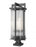 3 Light Outdoor Pier Mounted Fixture | 5031PHXLS-SQPM-BK