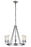 Craftmade Randolph 5 Light Chandelier in Flat Black/Brushed Polished Nickel