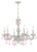 Paris Market 6 Light Rose Crystal Antique White Chandelier | 5036-AW-RO-MWP