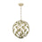Broche 16'' Champagne Green Tea Chandelier | 504-CT