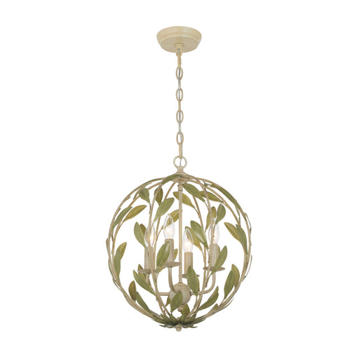 Broche 16'' Champagne Green Tea Chandelier | 504-CT