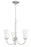 Craftmade Gwyneth 3 Light Chandelier in Brushed Polished Nickel (White Glass)