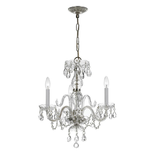 Crystorama Traditional Crystal 3 Light Spectra Crystal Polished Chrome Mini Chandelier