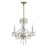 Crystorama Traditional Crystal 3 Light Clear Crystal Polished Brass Mini Chandelier