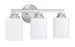 Craftmade Bolden 3 Light Vanity in Brushed Polished Nickel (White Glass)