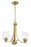 Craftmade Bolden 3 Light Chandelier in Satin Brass