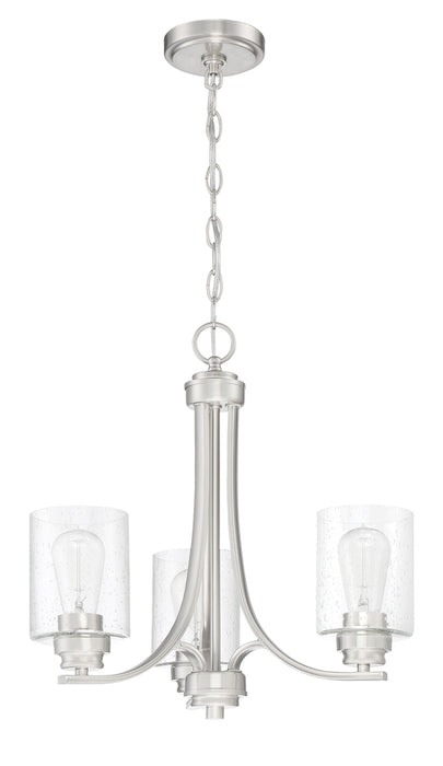 Craftmade Bolden 3 Light Chandelier in Brushed Polished Nickel