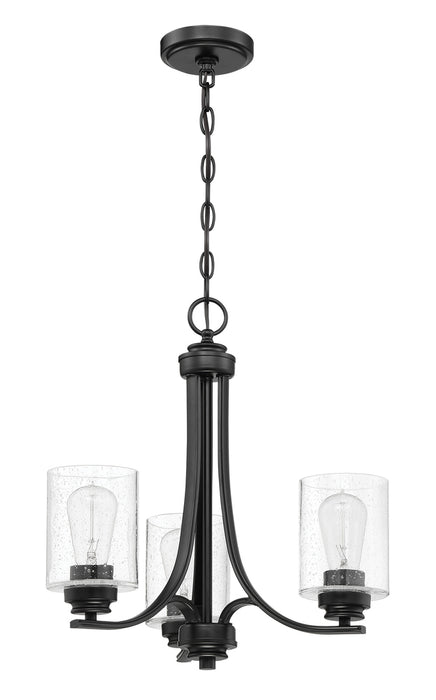 Craftmade Bolden 3 Light Chandelier in Flat Black