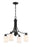 Craftmade Bolden 4 Light Chandelier in Flat Black (White Glass)