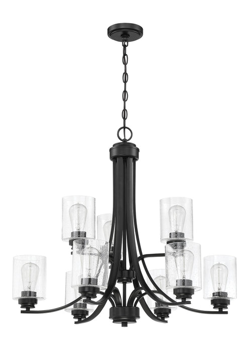 Craftmade Bolden 9 Light Chandelier in Flat Black