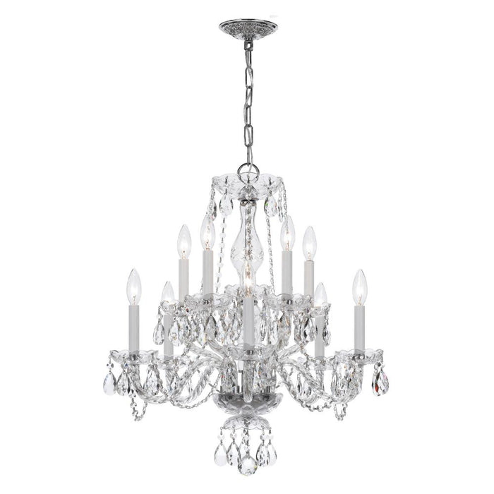 Crystorama Traditional Crystal 10 Light Clear Crystal Polished Chrome Chandelier