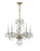 Traditional Crystal 5 Light Clear Italian Crystal Polished Brass Chandelier | 5085-PB-CL-I