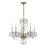 Crystorama Traditional Crystal 5 Light Clear Crystal Polished Brass Chandelier