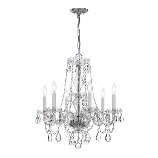 Crystorama Traditional Crystal 6 Light Spectra Crystal Polished Chrome Chandelier