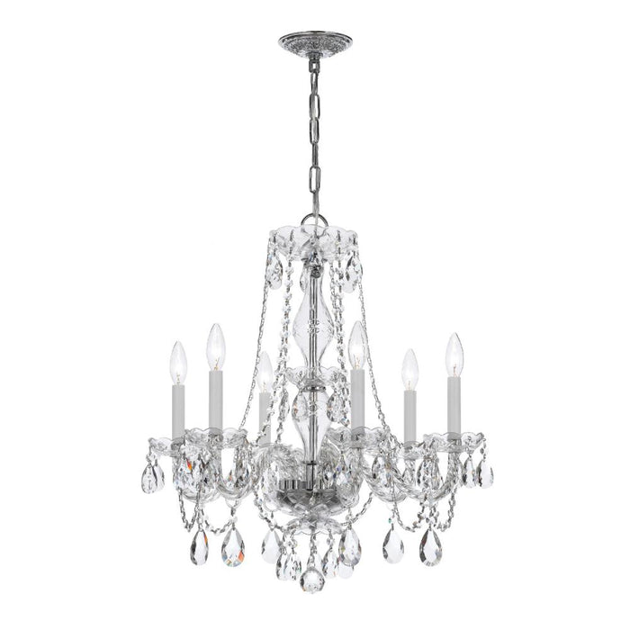Crystorama Traditional Crystal 6 Light Spectra Crystal Polished Chrome Chandelier