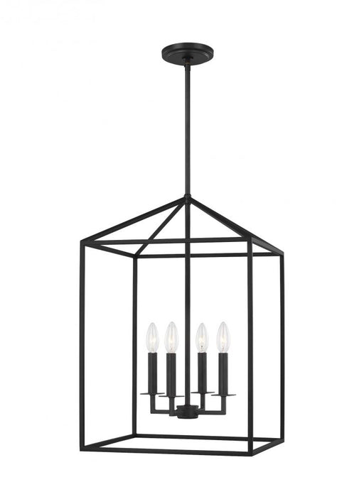 Generation Lighting Perryton transitional 4-light indoor dimmable medium ceiling pendant hanging chandelier light in mid