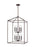 Generation Lighting Perryton transitional 8-light indoor dimmable large ceiling pendant hanging chandelier light in bron