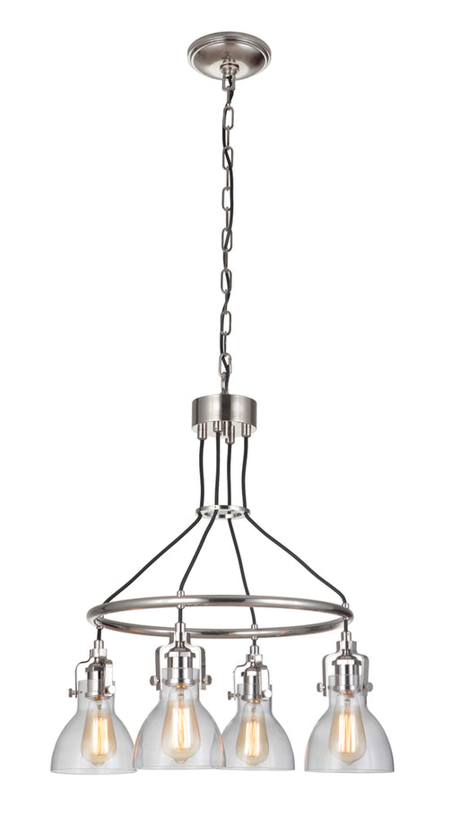 Craftmade State House 4 Light Chandelier in Polished Nickel