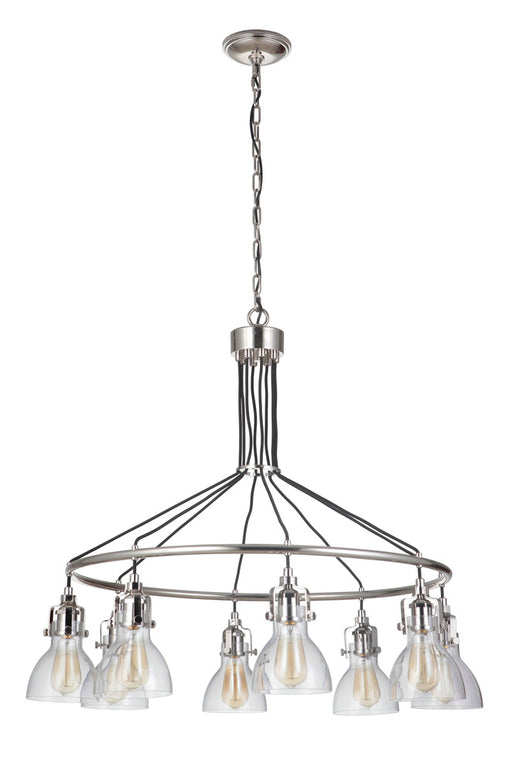 Craftmade State House 8 Light Chandelier in Polished Nickel