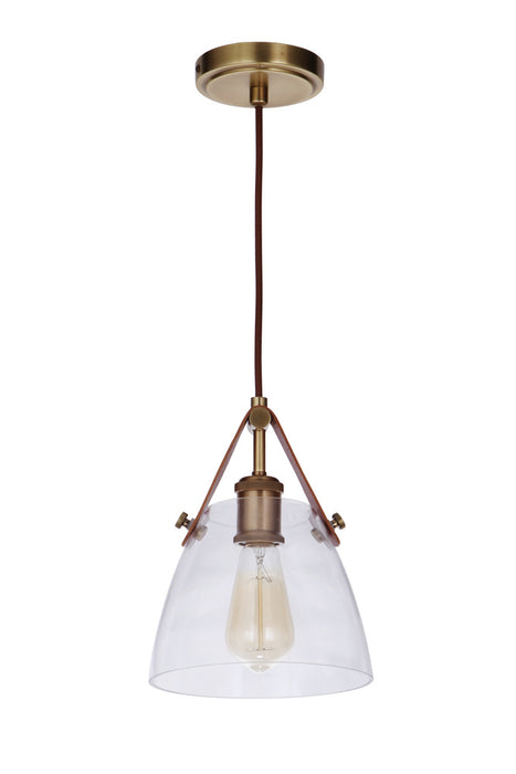 Craftmade Hagen 1 Light Pendant in Vintage Brass