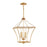 Broche 4 Light Antique Gold Lantern Chandelier | 516-GA