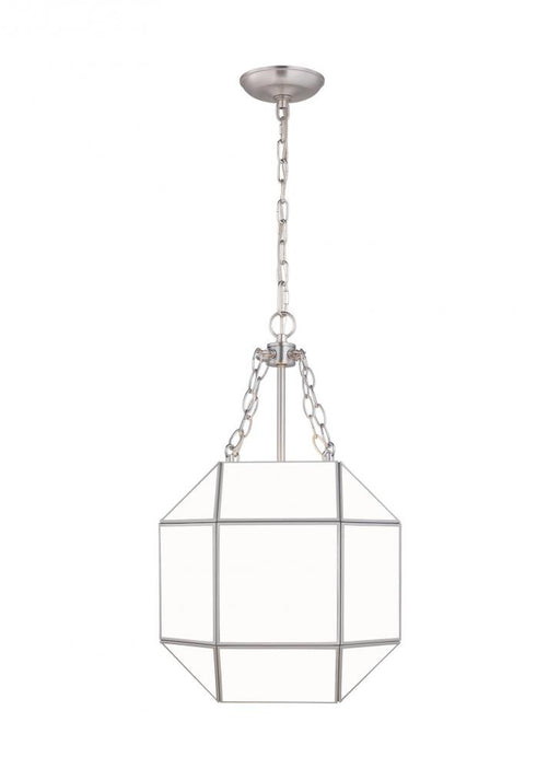Visual Comfort & Co. Studio Collection Morrison modern 3-light LED indoor dimmable small ceiling pendant hanging chandelier light in brushe
