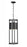 1 Light Outdoor Chain Mount Ceiling Fixture | 517CHB-BK-LED
