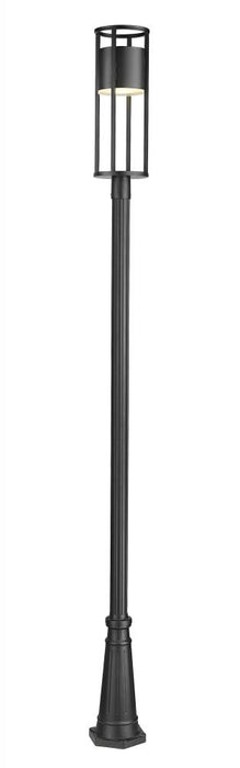 1 Light Outdoor Post Mounted Fixture | 517PHB-519P-BK-LED