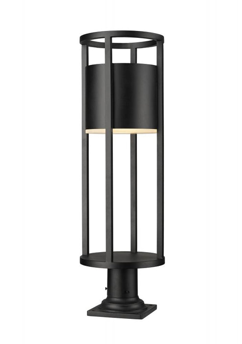 1 Light Outdoor Pier Mounted Fixture | 517PHB-533PM-BK-LED
