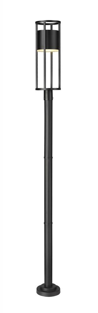 1 Light Outdoor Post Mounted Fixture | 517PHB-567P-BK-LED