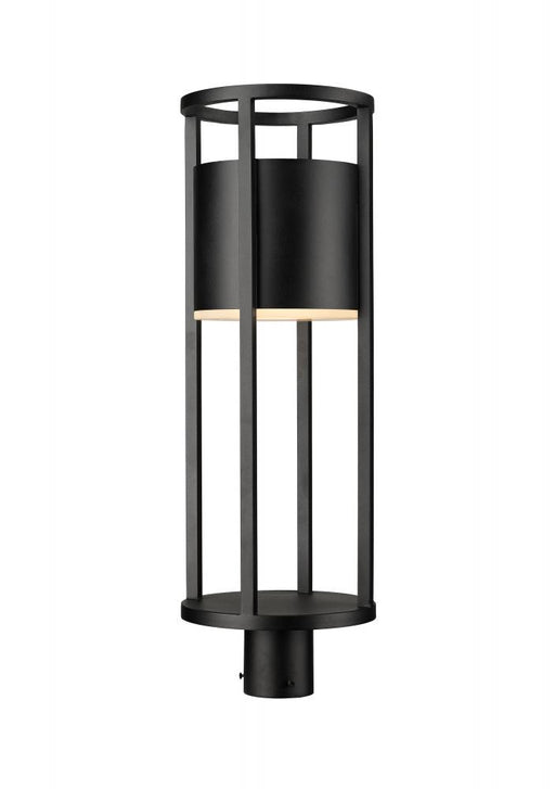 1 Light Outdoor Post Mount Fixture | 517PHB-BK-LED