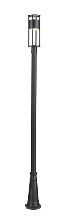 1 Light Outdoor Post Mounted Fixture | 517PHM-519P-BK-LED