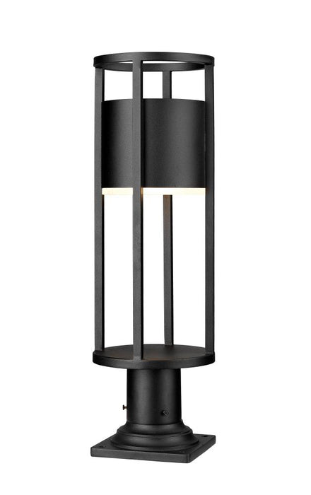 1 Light Outdoor Pier Mounted Fixture | 517PHM-533PM-BK-LED