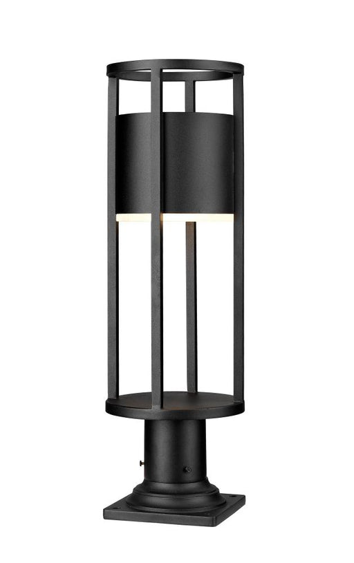 1 Light Outdoor Pier Mounted Fixture | 517PHM-533PM-BK-LED