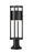 1 Light Outdoor Pier Mounted Fixture | 517PHM-553PM-BK-LED