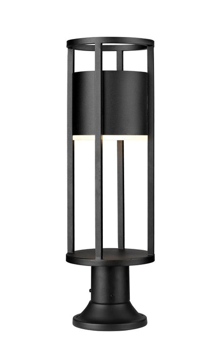 1 Light Outdoor Pier Mounted Fixture | 517PHM-553PM-BK-LED