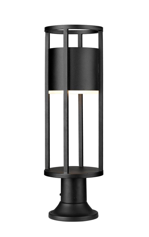 1 Light Outdoor Pier Mounted Fixture | 517PHM-553PM-BK-LED