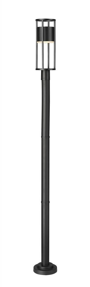 1 Light Outdoor Post Mounted Fixture | 517PHM-567P-BK-LED