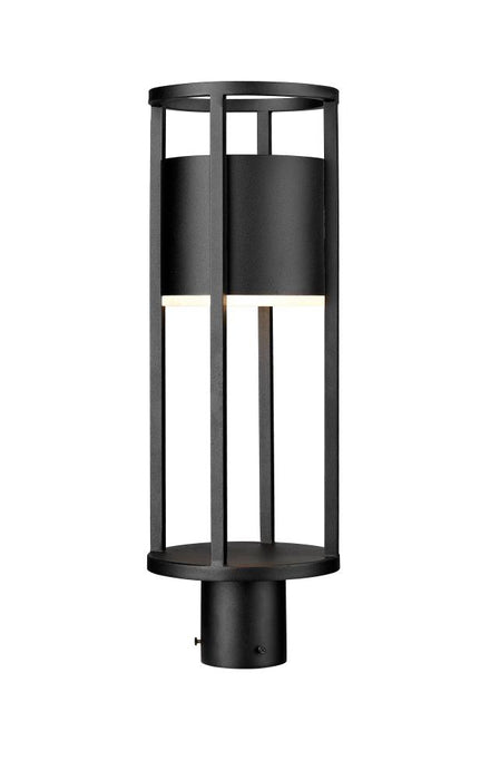 1 Light Outdoor Post Mount Fixture | 517PHM-BK-LED