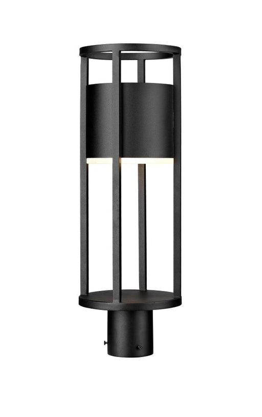1 Light Outdoor Post Mount Fixture | 517PHM-BK-LED