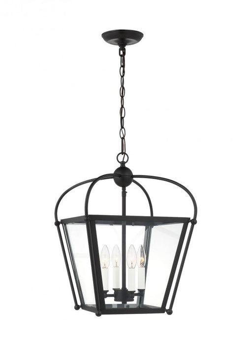 Visual Comfort & Co. Studio Collection Charleston transitional 4-light indoor dimmable small ceiling pendant hanging chandelier light in mi