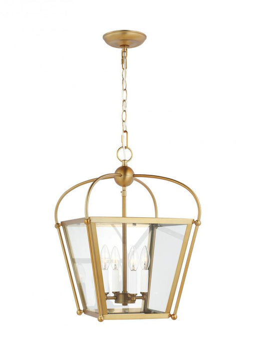 Visual Comfort & Co. Studio Collection Charleston transitional 4-light indoor dimmable small ceiling pendant hanging chandelier light in sa