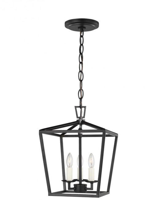 Visual Comfort & Co. Studio Collection Dianna transitional 3-light indoor dimmable ceiling pendant hanging chandelier light in midnight bla