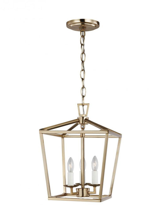 Visual Comfort & Co. Studio Collection Dianna transitional 3-light LED indoor dimmable ceiling pendant hanging chandelier light in satin br