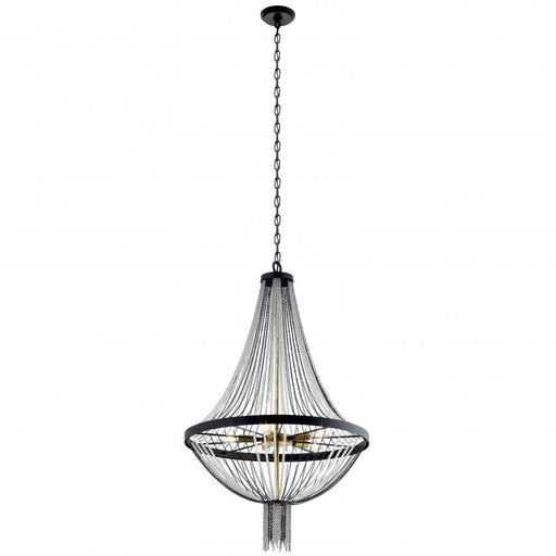Kichler Alexia 39.5" 5 Light Chandelier with Crystal Beads in Textured Black