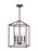 Generation Lighting Perryton transitional 4-light indoor dimmable small ceiling pendant hanging chandelier light in bron