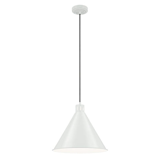 Kichler Zailey 14.25" 1-Light Cone Pendant in White