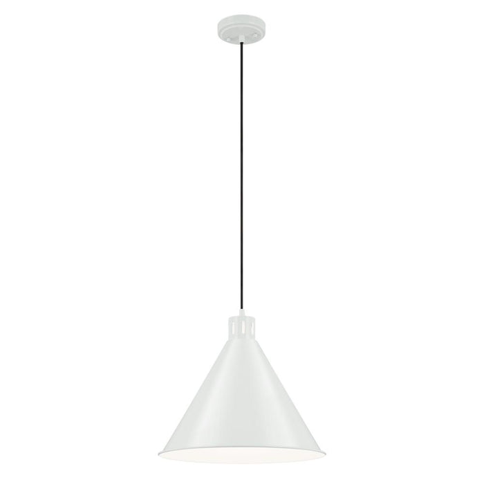 Kichler Zailey 14.25" 1-Light Cone Pendant in White