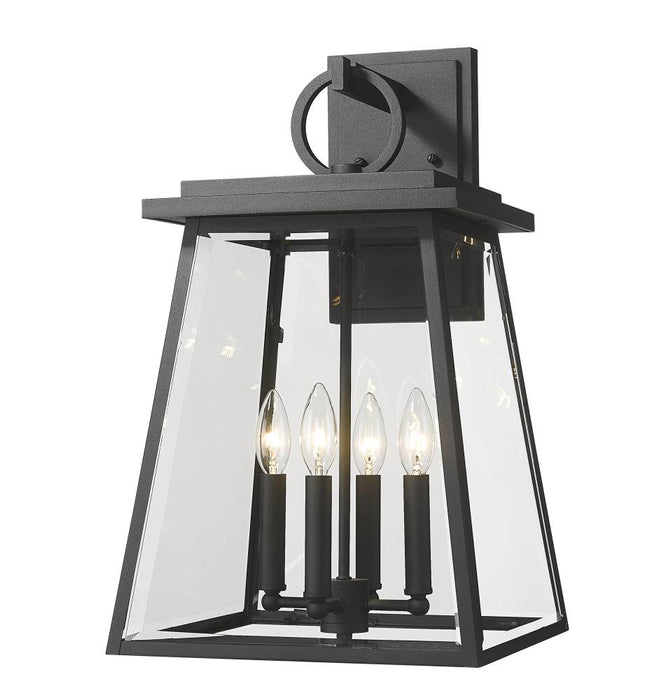 4 Light Outdoor Wall Light | 521B-BK