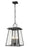 4 Light Outdoor Chain Mount Ceiling Fixture | 521CHB-BK